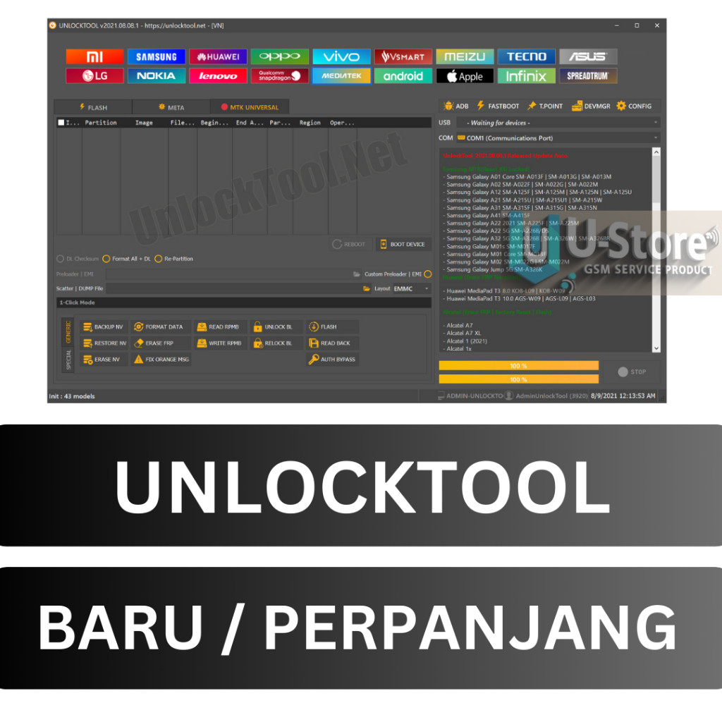 UNLOCKTOOL ACTIVASI | UNLOCK TOOL 3BULAN