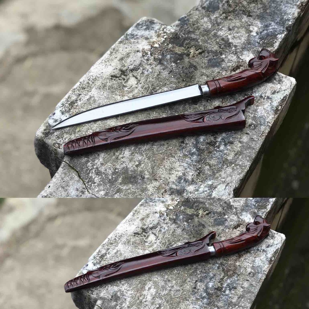 pisau badik baja asli super tajam / pisau badik asli bugis / pisau badik asli lampung / STAR Pisau B