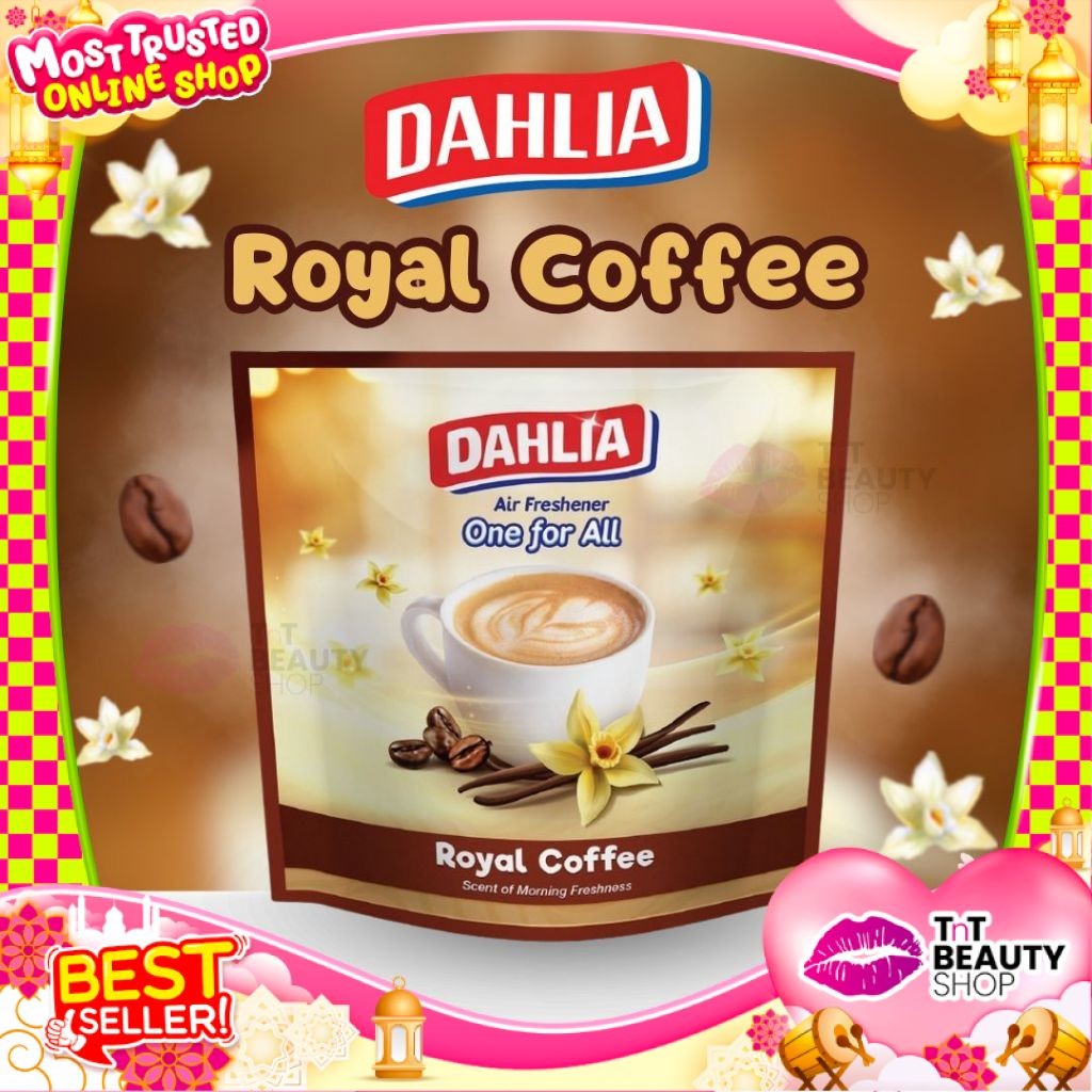 Dahlia Air Freshener Royal Coffee Pengharum Ruangan, Wangi Kopi, Menghilangkan Bau 75gr | TnT Beauty