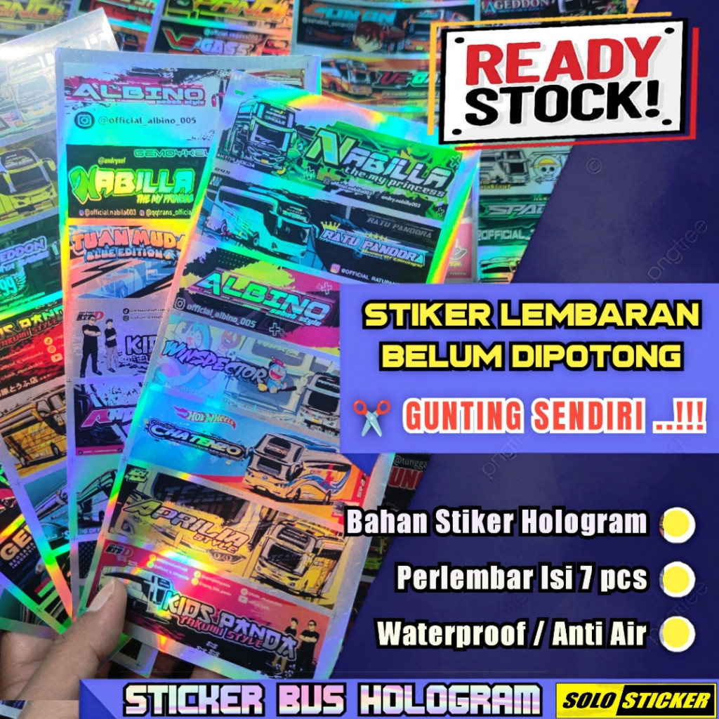 

Stiker Bus Lembaran Hologram Terlaris