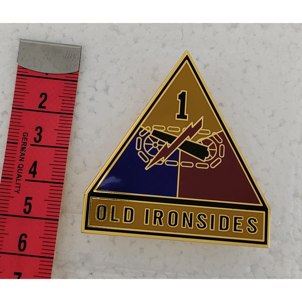 US ARMY 1ST ARMORED COMBAT SERVICE IDENTIFICATION BADGE (CSIB) MILITARY UNIFORM ASU ARMY INSIGNIA PI