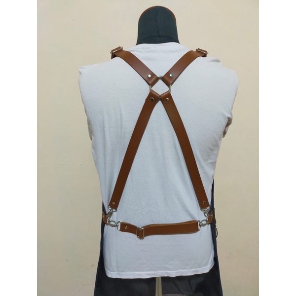 MUTIARA Tali Apron X-strap adjustable Tali Celemek Leather Tali Kulit X Tali Webing Apron Model X