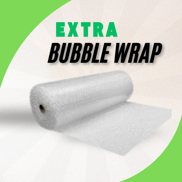 

Bubble Wrap Extra dapat dibeli untuk Pelanggan