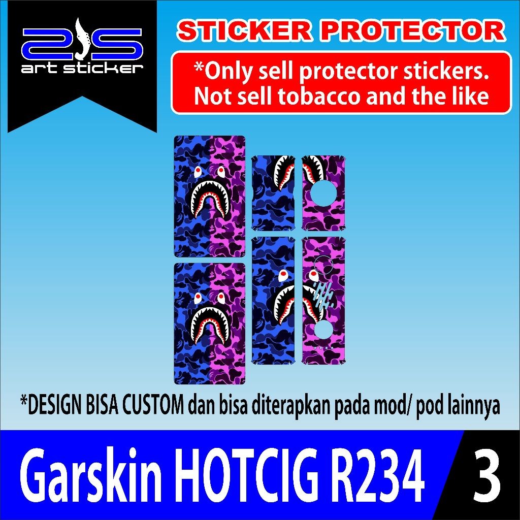 

PROMO TERMURAH Stiker Guardskin HC R2234 Purple Baape BISA COSTUM