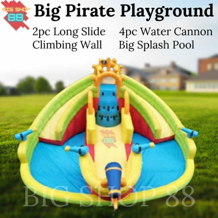Rumah Istana Balon Inflatable Toys Perosotan Anak Pirate Playground Kids