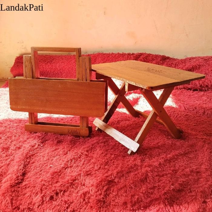 Rehal Rekal Ulin Uk 30 cm / Meja Lipat Kayu Ulin / Besi Ukuran 30cm - Furniture LZN7