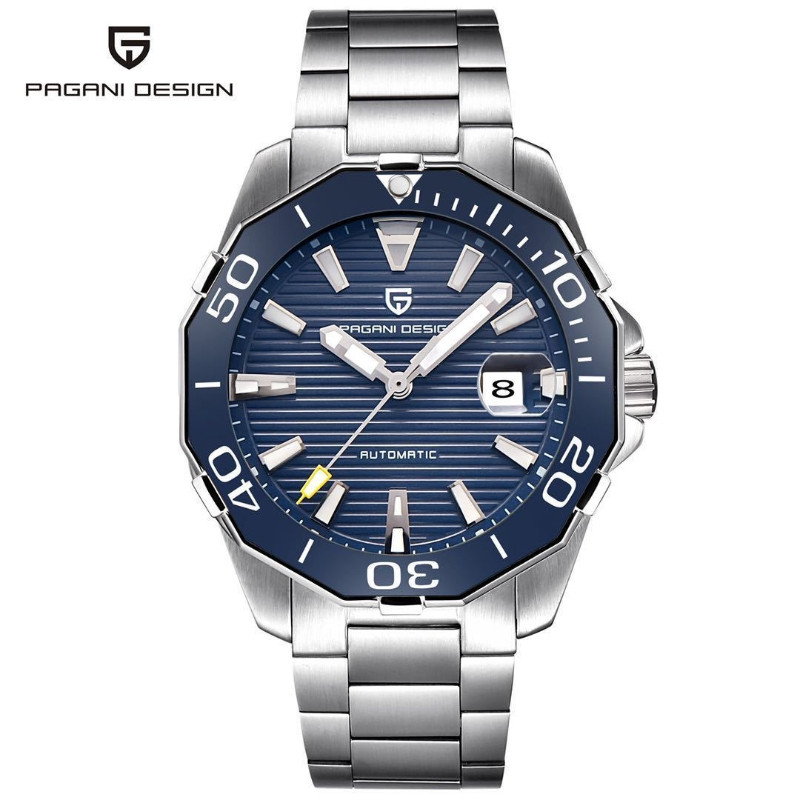 PAGANI DESIGN Men Mechanical Wristwatch Sapphire Glass Stainless Steel  Waterproof Automatic Watches