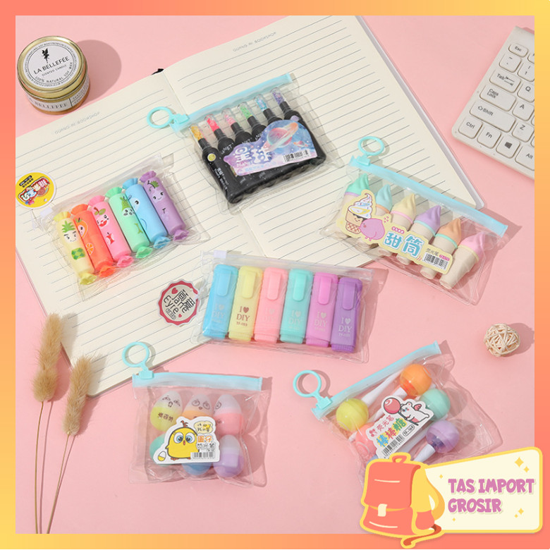 

Tas Import - S6262 Stabilo 6 PCS / Highlighter Lucu Bentuk Dessert / Highlighter Warna-Warni 6 PCS / Set Stabilo Dessert 6 PCS