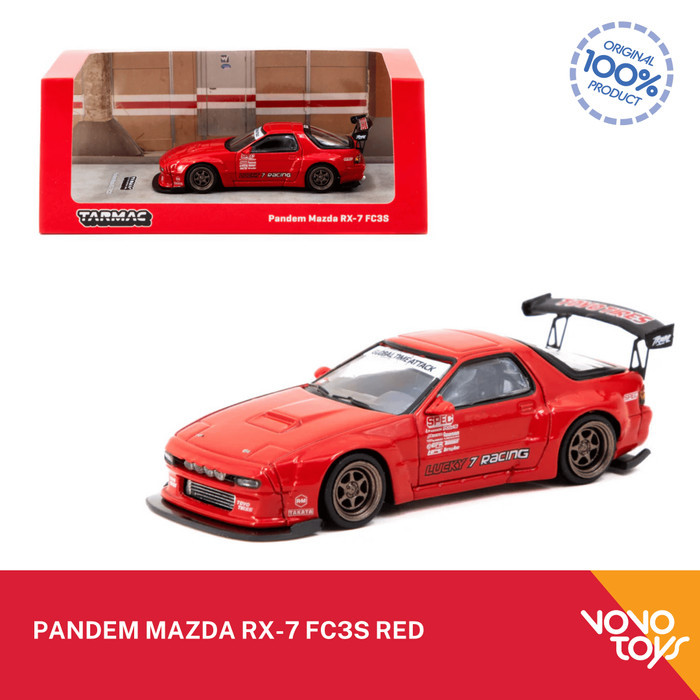 Tarmac Works 1/64 Pandem Mazda RX-7 FC3S Red