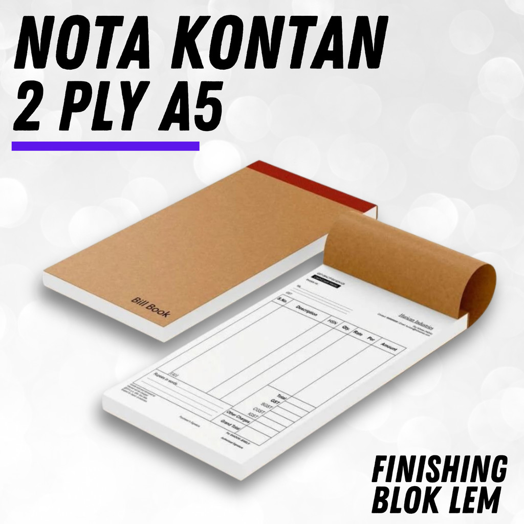 

cetak Nota Kontan 2 Fly Ukuran A5