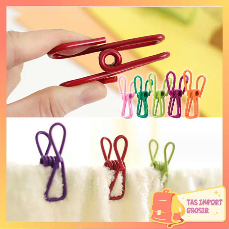 

Tas Import - H6148 Klip Jepitan Serbaguna / Jepitan Warna-Warni Stainless Steel / Klip Multifungsi Isi 10 PCS / Stainless Clip Jemuran