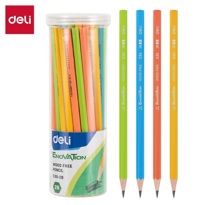 

[New]Promo Deli Pensil Sketsa / Graphite Pencil 50 PCS 2B EC35