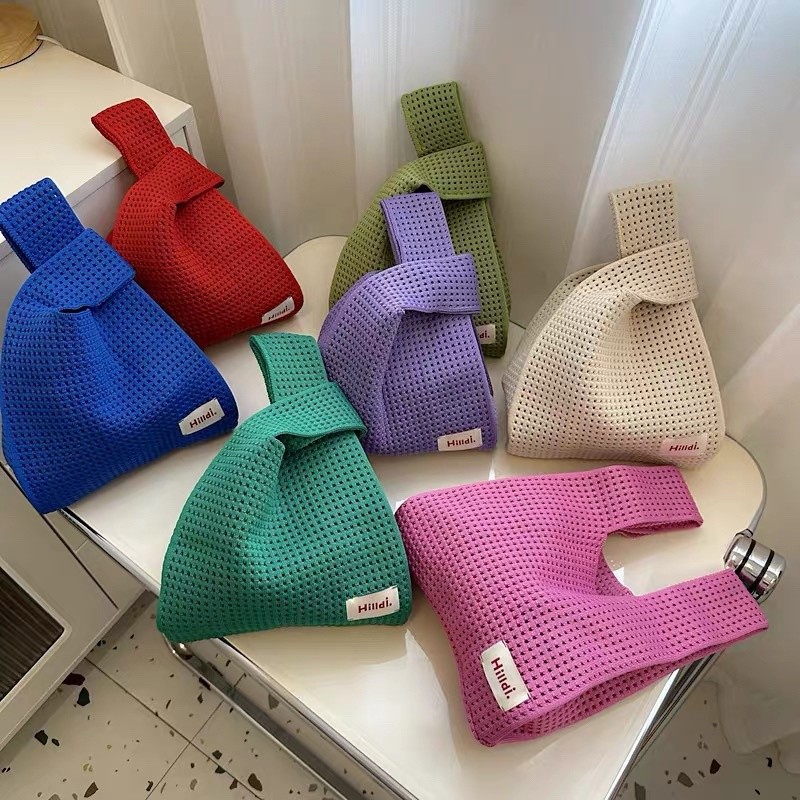 Tas Jinjing Kekinian / Tas Pesta / Tas Rajut Knot Bag / Tas Wanita / Tas Hampers CROCHET Bag Cantik