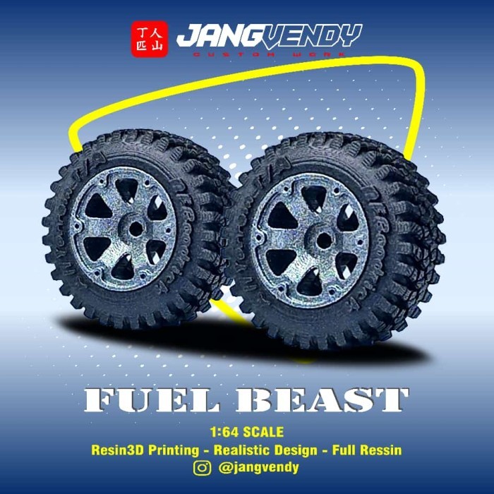 Ban Karet diecast JV Wheels model Offroad Fuel Beast - Exclude Axle