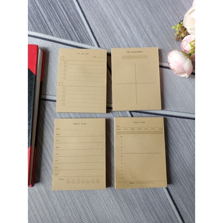 

Paperluxe Memo Pad Klasik Aestetice / Memopad Schedule Planning 80 Lembar / Memo Pad Weekly Plan Daily Plan To Do List Time Management