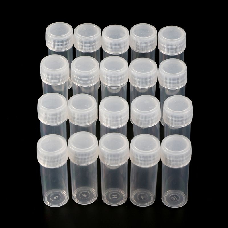 

Portable Plastic Medicine for Pill Bottles with Screw Cap 5ml Clear Leak-proof Medicine Container for Travel Outdoor 20k