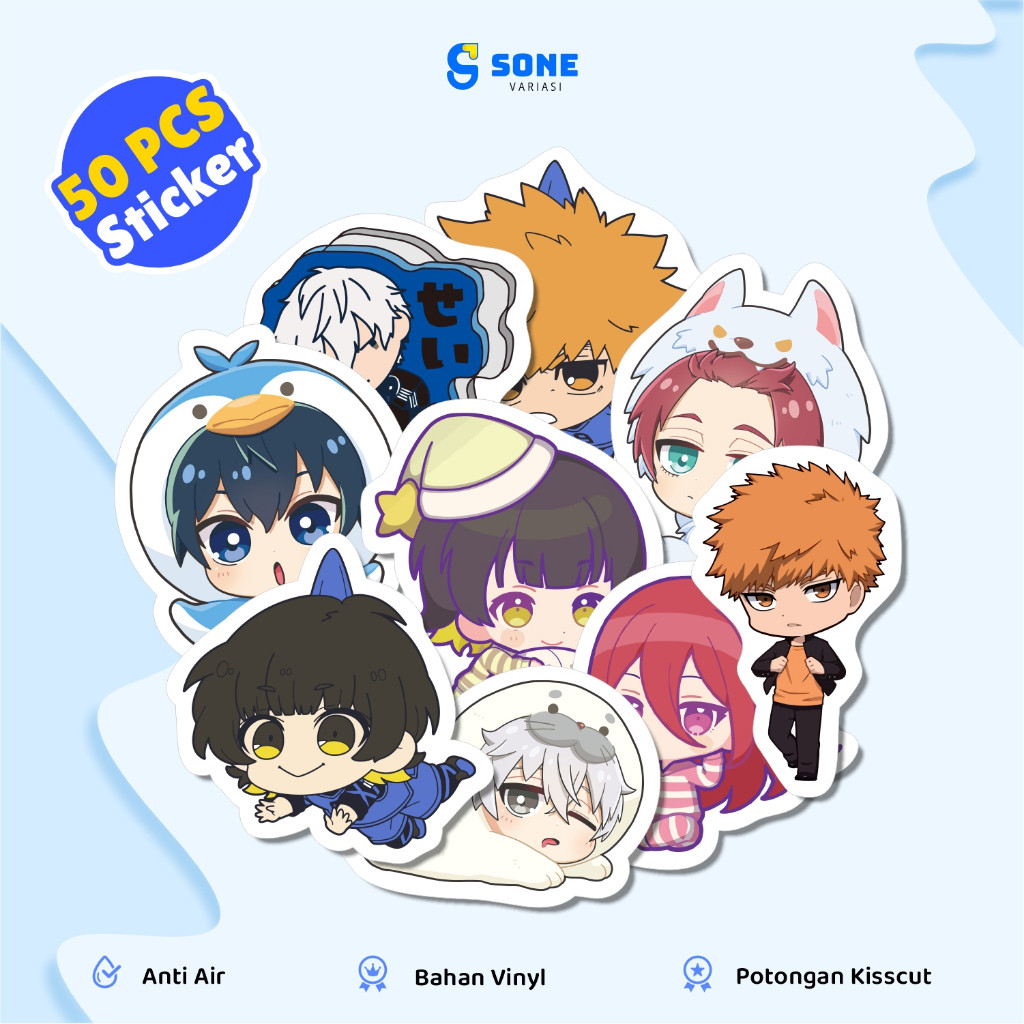 

Stiker Blue Lock Bluelock Vinyl Waterproof Stciker Anime Laptop Tumbler Koper Buku Jurnal