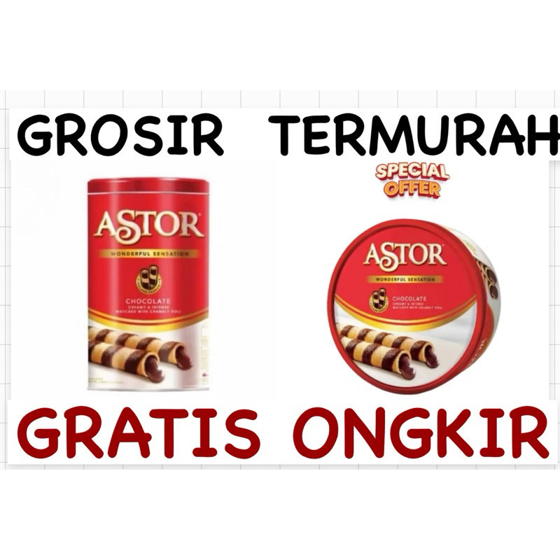 

ASTOR KALENG 330GR ASTOR COKLAT WAFER STICK 1 KALENG 330GR