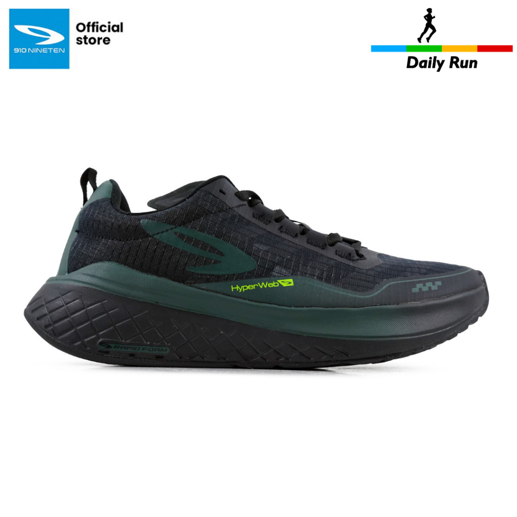 910 Nineten Ultra Ekiden 1.0 Sepatu Lari - Hijau-tua/Hijau-neon