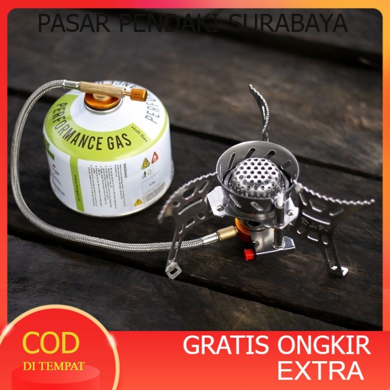 Kompor Camping Zyzy Portabel Kotak WP Windproof selang canister / Kompor Portabel/kompor kemping/kom