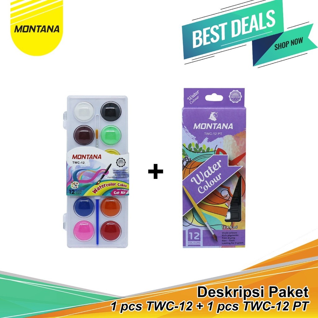 

Montana Bundling!!! 1Set WaterColor TWC-12 + 1Set WaterColor TWC-12 PT