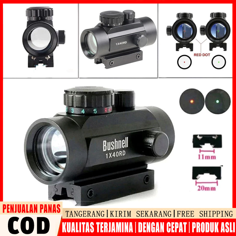 Teelescope Tahan Getar Merah Dan Hijau Buuat Teleskop 1x40 Redot Redot Redot Scope Barry Teleskop Bu