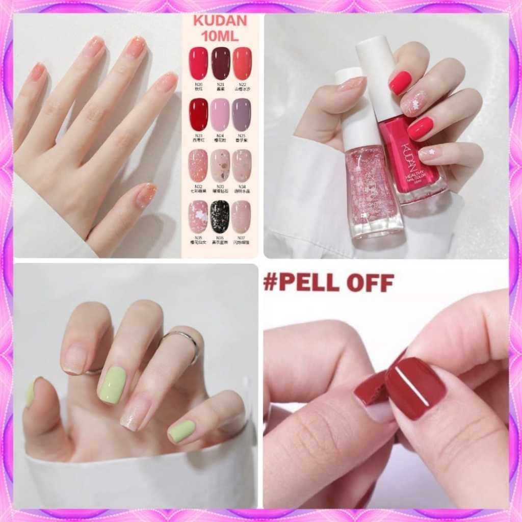 (GROSIR) KUDAN Kutek Peel Off Bisa Kupas Untuk Sholat Nail Art 10ml