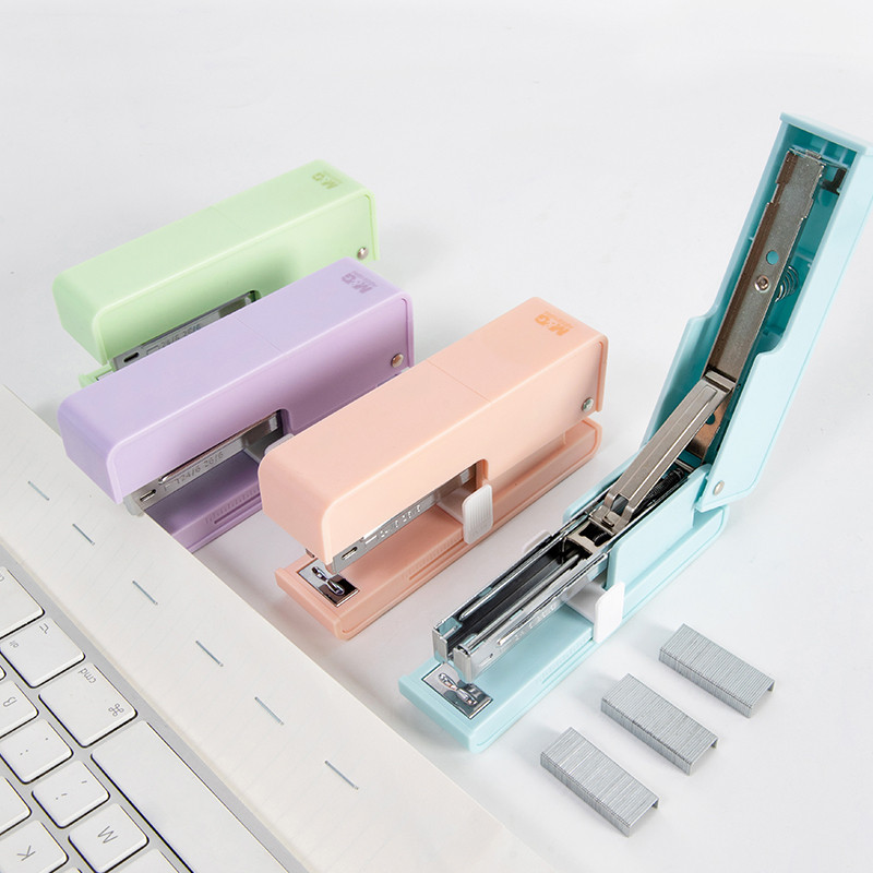 

Candy Color Stapler Set with 1000pcs 24/6 Staples Steel Metal Easy Work Binding Tools Office Binder School Supplies A6639
