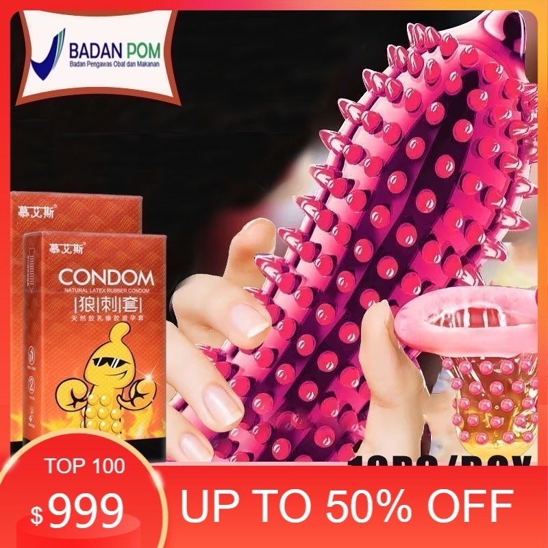 Terbaru hanya di toko kami gerigii besar Kondom gerigii kasar bergerigii Kondom sutra bergerigi 10pc