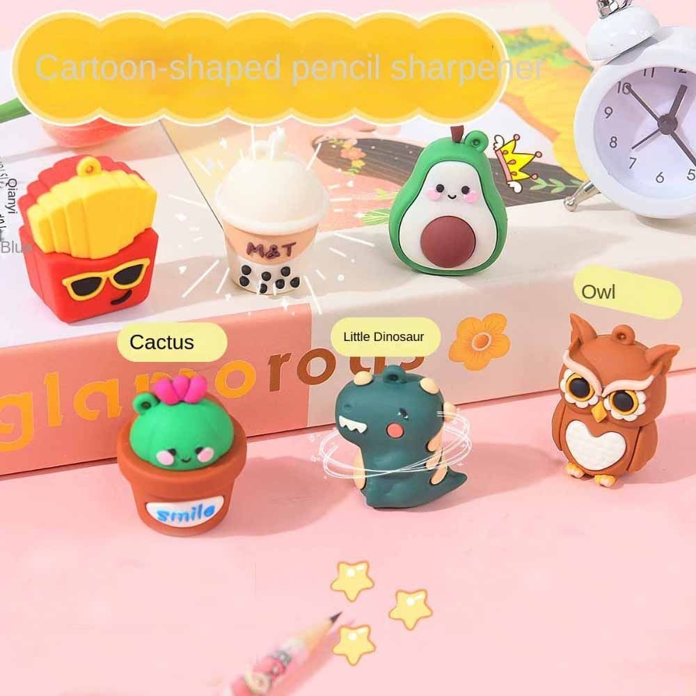 

Cute Pencil Sharpener Creative Portable Cartoon Pencil Sharpening Tool Manual Stationery Back To School Supplies
