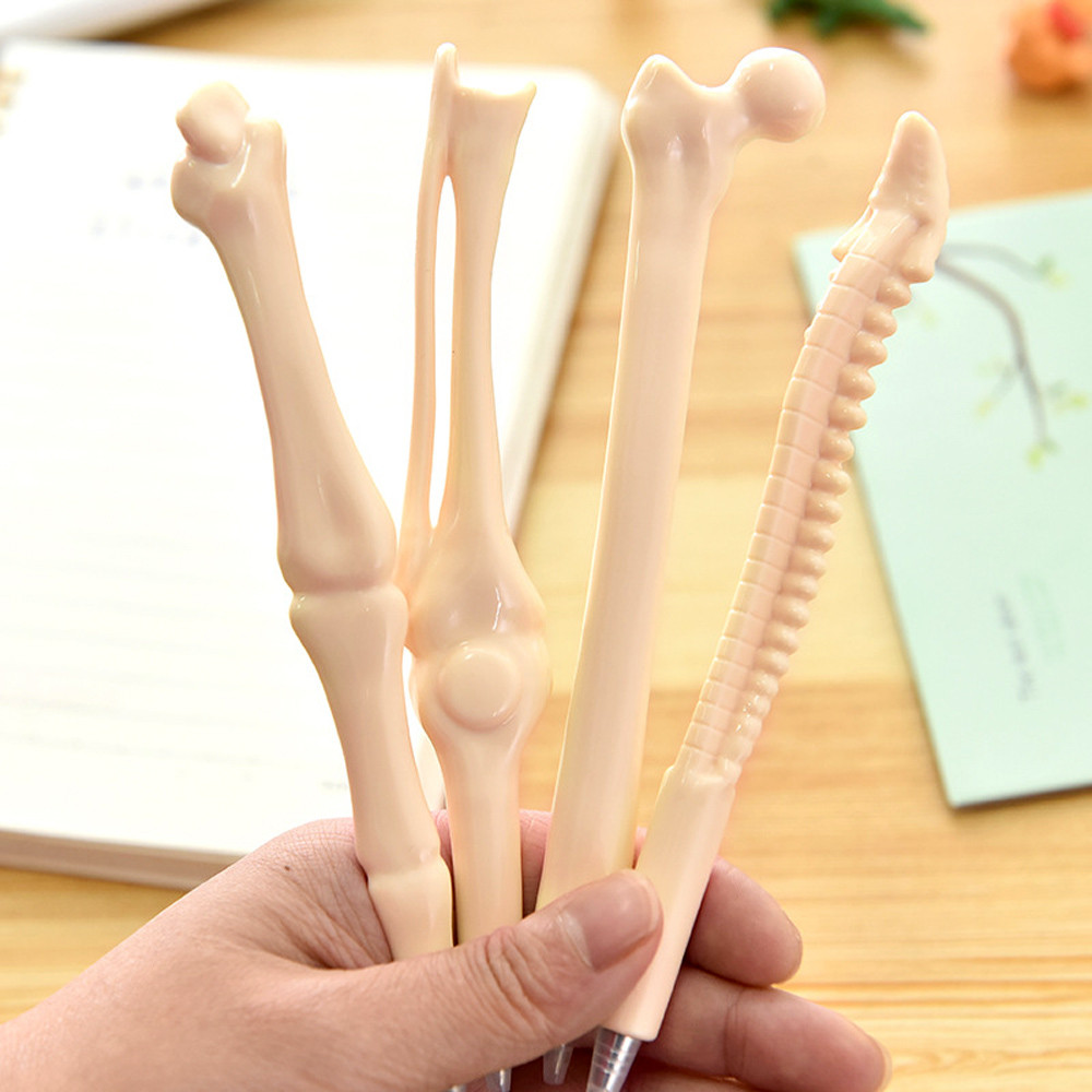 

5Pcs/Set Funny Lifelike Bone Shape Ballpoint Pen School Office Writing Supplies Gift Stationery