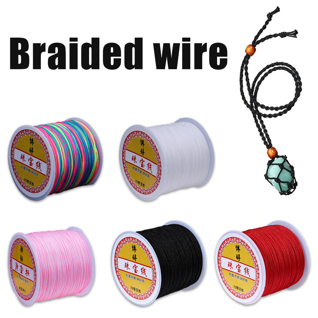 0.8mmTali giok tebal Cina DIY Phone Strap Gelang Kalung  Berwarna Nilon Bahan