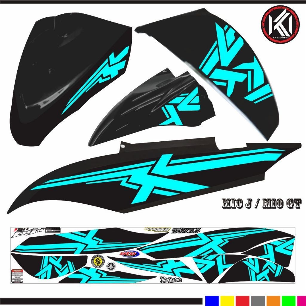 STICKER STRIPING NEW VARIASI SIMPEL VARIASI MOTOR MIOJ/GT LIST NEW SIMPEL DAN ELEGAN POLRT SIMPEL LI