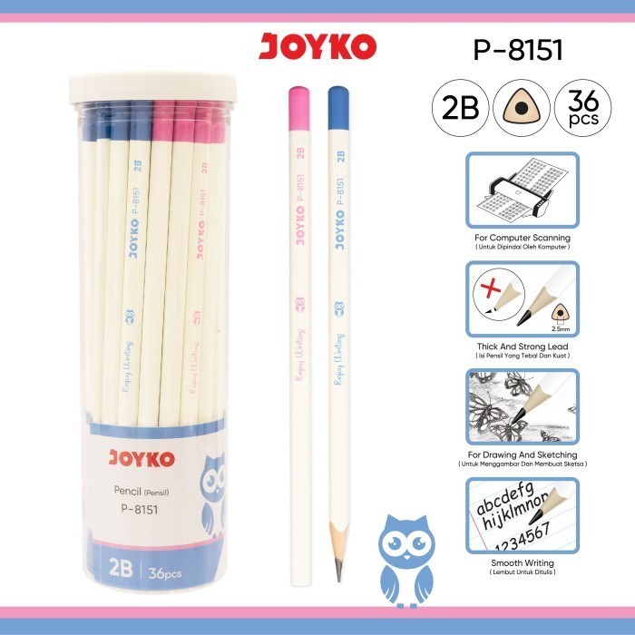 

Pencil Pensil P-8151 1 Drum 36 Pcs Enjoy Writing Joyko