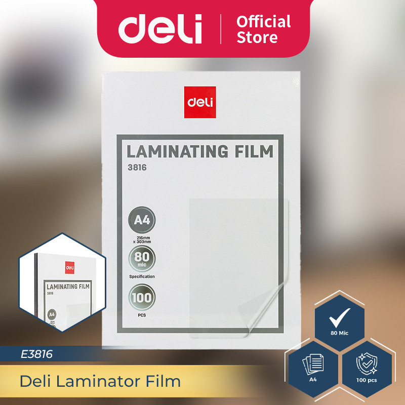 

Deli Laminator Pouch Plastik Laminating Laminasi Film A4 80 MIC Isi 100 PCS Kualitas Tinggi E3816