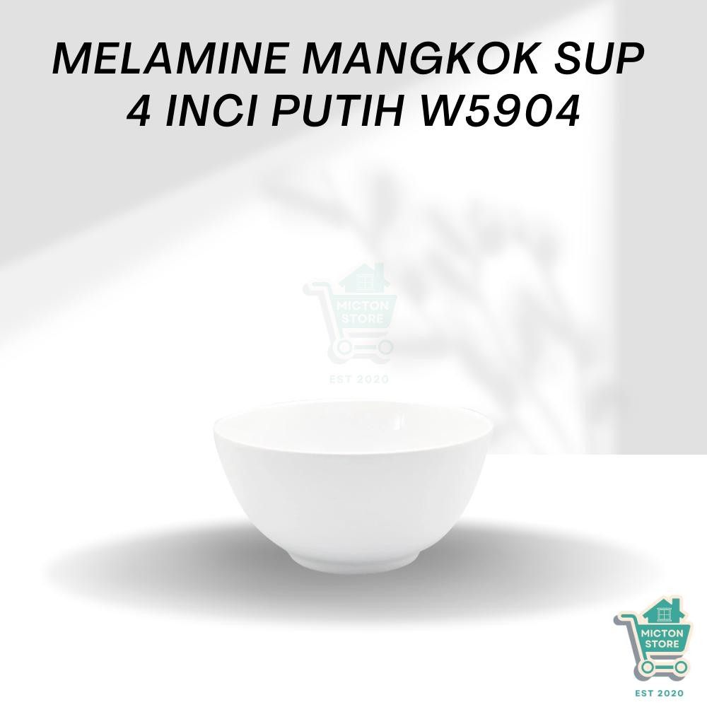 MICTON Premium Mangkok Sup 4 Inch W5904 Mangkok Sup Melamin Mangkuk Makan Melamin Mangkok Cekung Mel