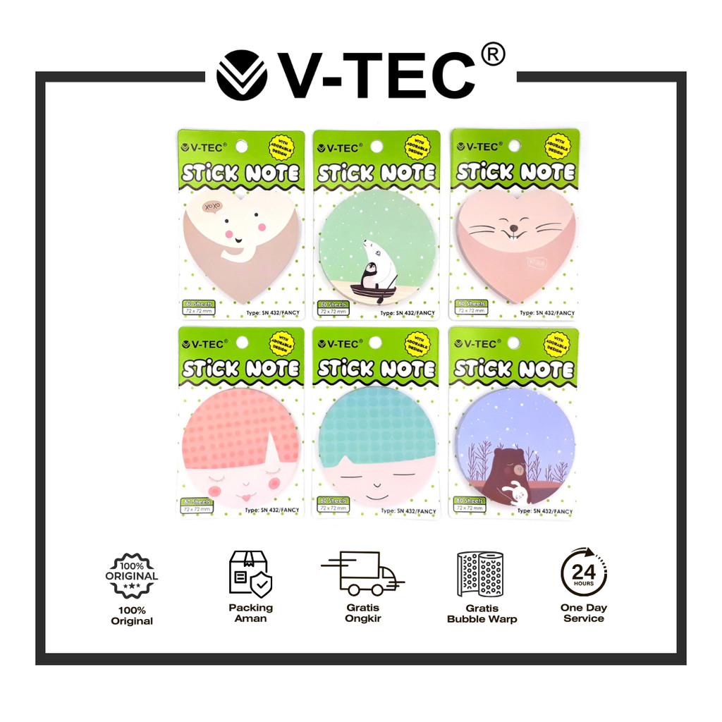 

V-TEC STICKY NOTE SN 432 FANCY MIX