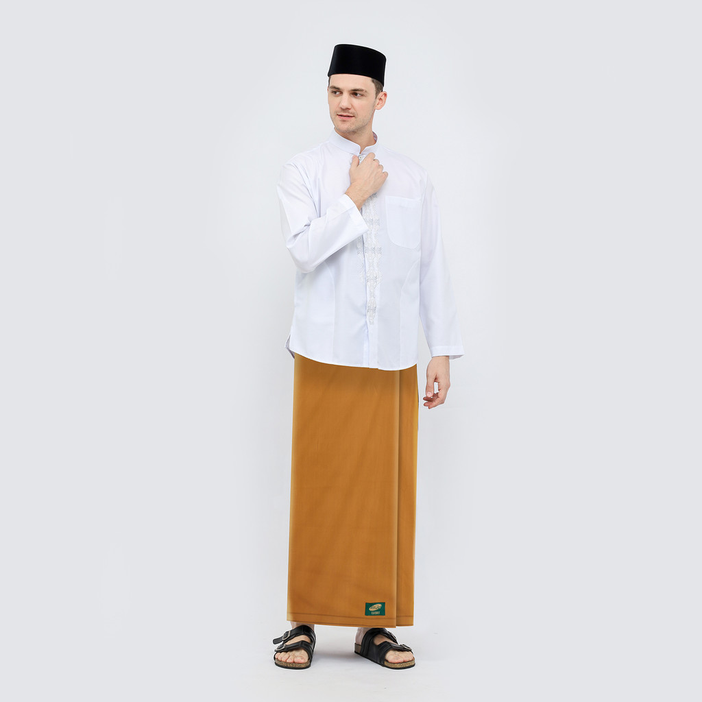 Sarung ATLAS Favorit Warna Polos Kuning Tua