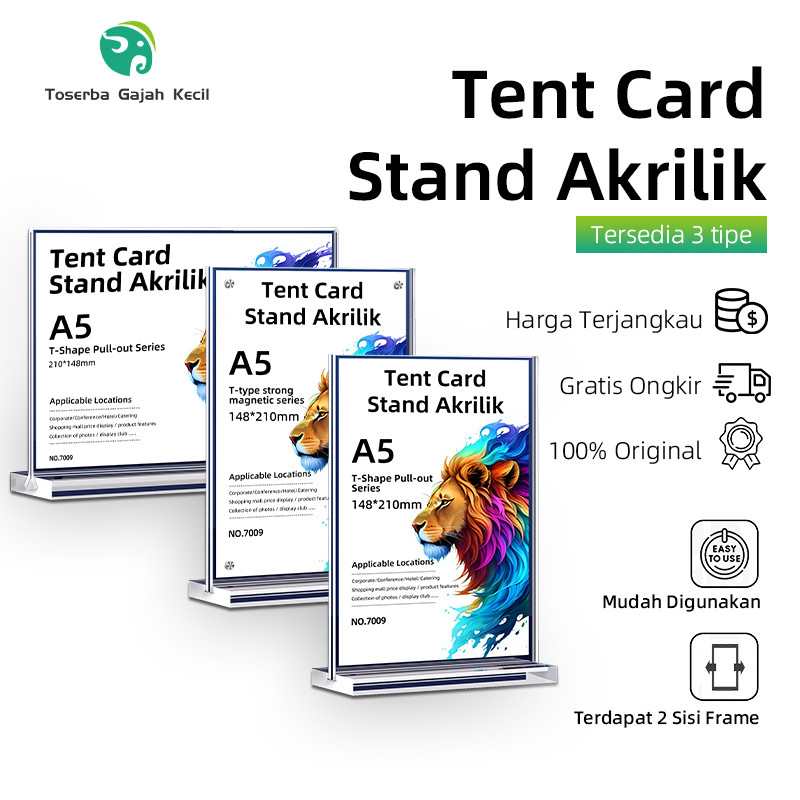

(COD)Tempat Brosur MagneticA5 2mm / Akrilik Tent Card Portrait / Acrylic Qris Barcode - Tipe L