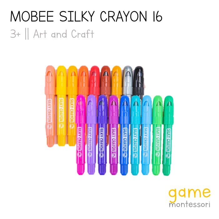 

[New Collection] Mobee Silky Crayons 16 pcs