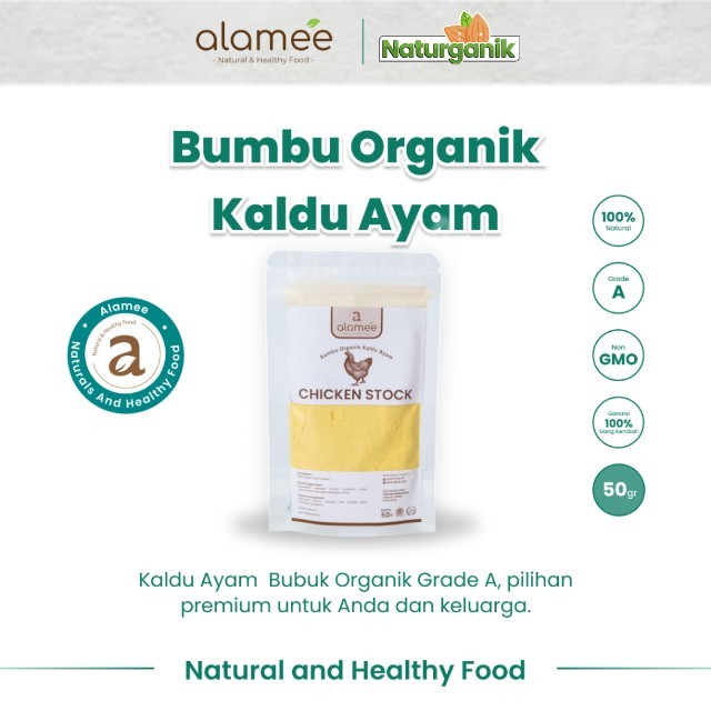 

ALAMEE Kaldu Ayam Bubuk Non MSG Bumbu Dapur Chicken Powder Seasoning Spice 50gr Naturganik