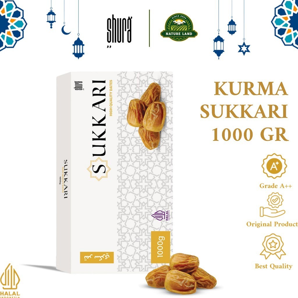 

Shura Kurma Sukkari Box 1kg Oleh Oleh Haji Umroh Premium Original High Quality