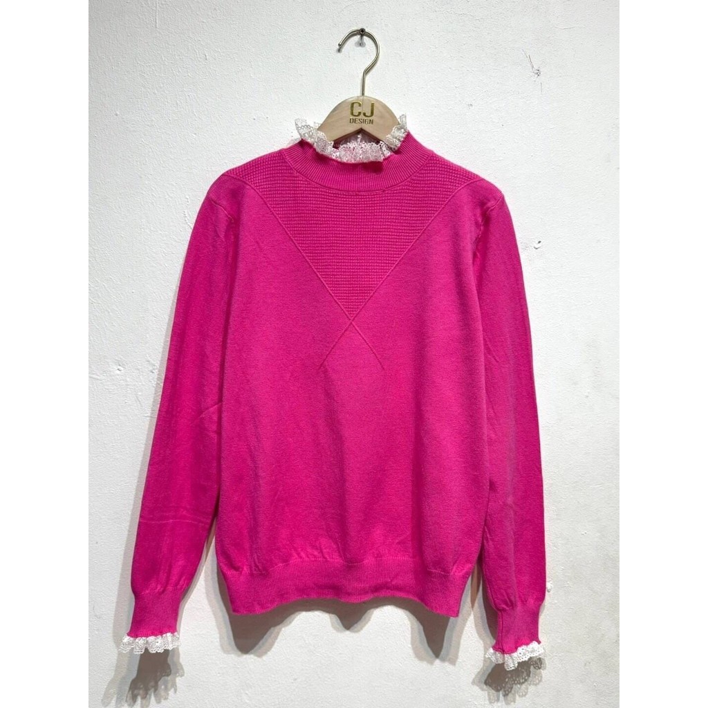 rulivashope - Fashion terbaru Blouse Atasan wanita Renda knit premium atasan rajut import Renda CJ d