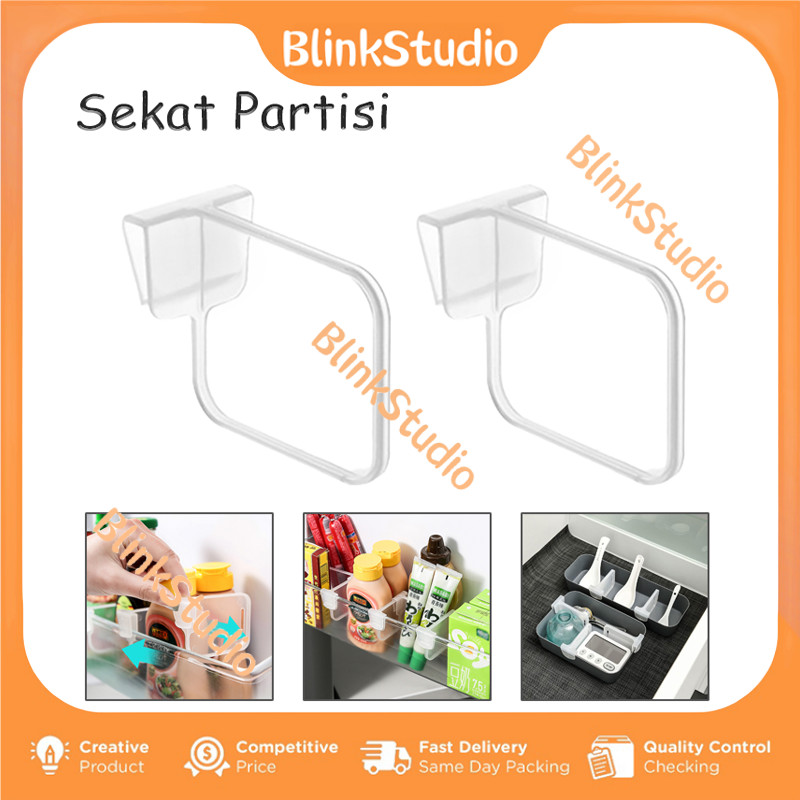 Sekat Pembatas Kulkas Organizer / Sekat Serbaguna / Sekat Rak Kulkas