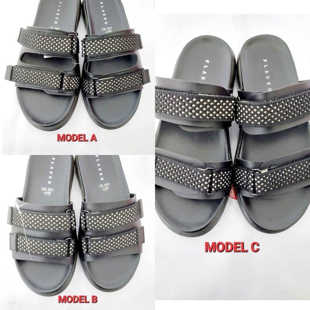 FLADEO Ori Mall FLD105 Sendal Wanita Semi Wedges Pilihan Model