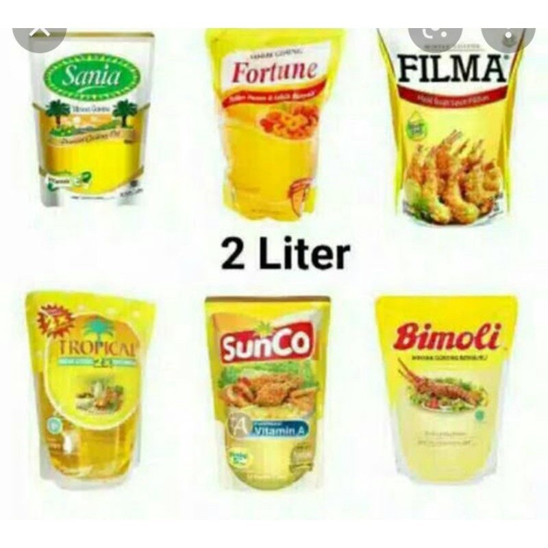 

Minyak kemasan 2 liter merek random. - BEST Fresh Food