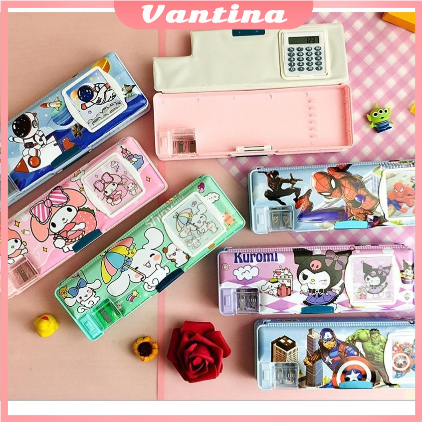 

Kotak Pensil Magnet Karakter + Kalkulator / Tempat Pensil Calculator