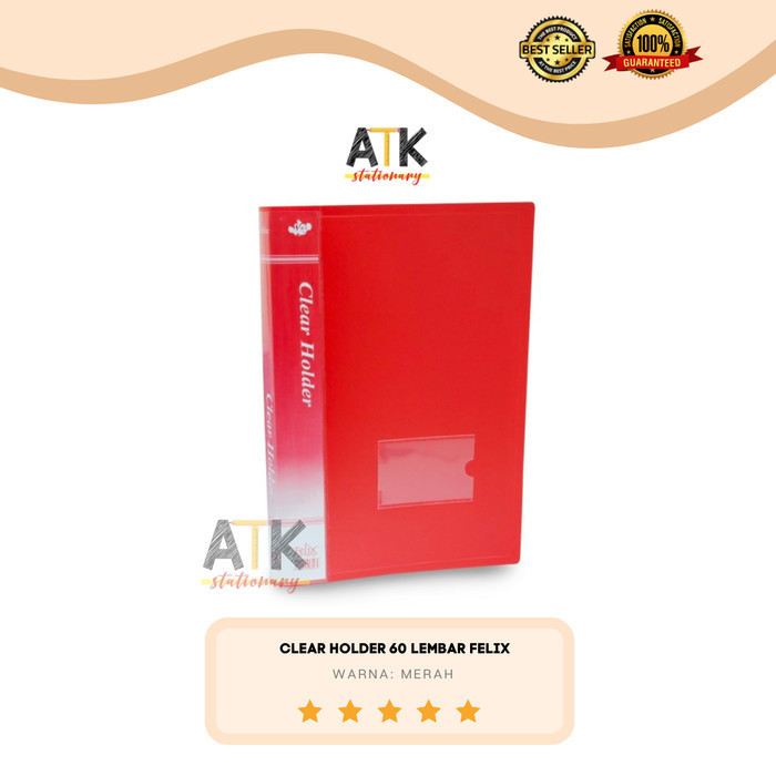 

Clear Holder 60 Lembar Folio / A4 Felix atk - Biru