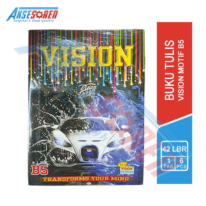 

Buku Tulis Sekolah Vision 42 Lembar [1 Pack/6 Buku] / Buku Tulis Boxy Vition notebooks 1 Pak / Perengkapan Sekolah / Buku Catatan Pelajaran