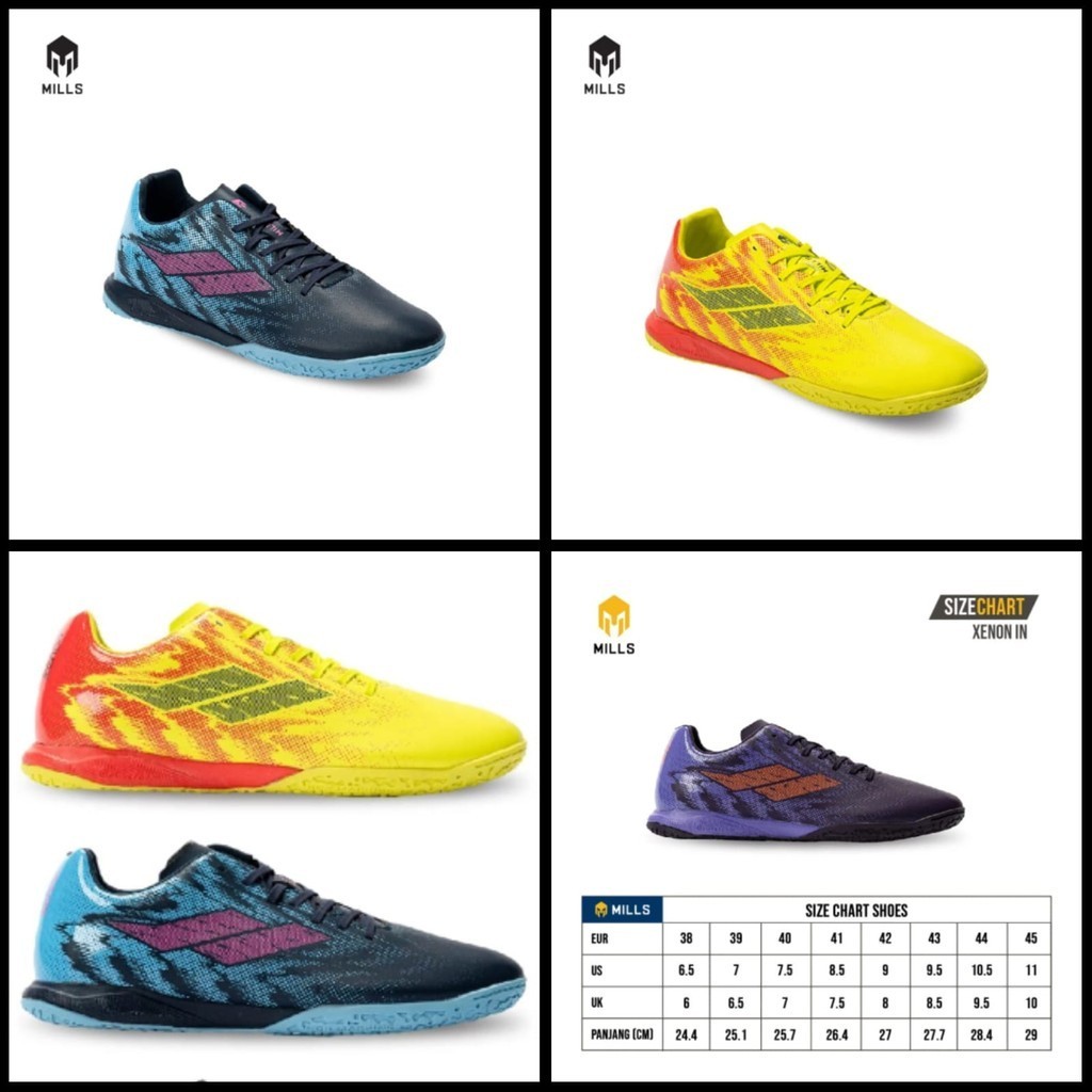 Sepatu Futsal MILLS XENON IN Dewasa / Sepatu Mills Futsal Xenon IN Original Mills Footwear